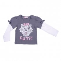 Футболка с дл. рукавом для девочек (BGS12-37008)