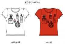 Футболка с кор. рукавом для девочек (KGS12-93001)