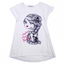 Футболка с кор. рукавом для девочек (KGS12-93006)