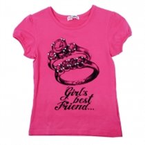 Футболка с кор. рукавом для девочек (KGS12-93709)