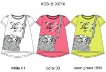 Футболка с кор. рукавом для девочек (KGS12-93710)