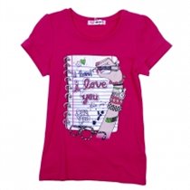 Футболка с кор. рукавом для девочек (KGS12-93718)