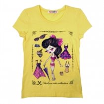 Футболка с кор. рукавом для девочек (KGS12-93719)