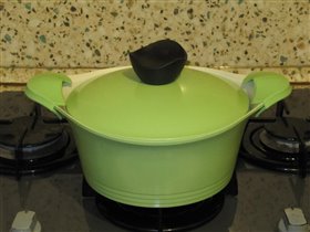 Кастрюля оливковая 20см/2,4л с крышкой