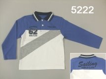 Футболка-поло с дл.рукавом для мальчиков(Z12-5222)