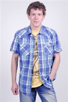 Рубашка мужская с коротким рукавом (MS12-7003P)