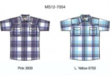 Рубашка мужская с коротким рукавом (MS12-7004)
