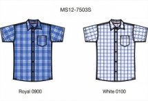 Рубашка мужская с коротким рукавом (MS12-7503S)
