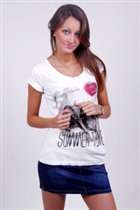 Футболка женская с коротким рукавом (LS12-1008)