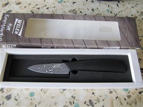 Нож овощной керамический 7,5см 'дамасская сталь'
