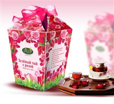 Зеленый чай с розой