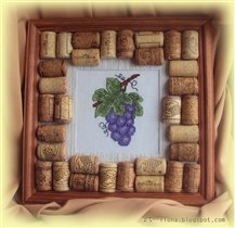 Виноград в винной рамке