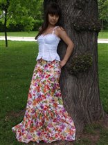 Фантастическая юбка - КРАСНЫЕ цветы на 48-52 