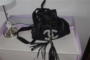 сумка Шанель-черная кожа-Б/у-500