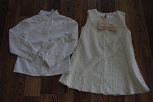 нарядное платье и белая блузка-400