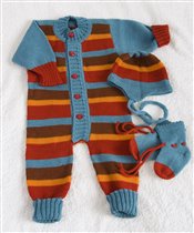 Вязаный костюм для новорожденных Осенняя Радуга