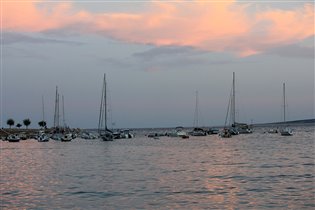 Хорватия. Закат на острове Крк.