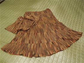 Осенняя радуга - юбка спицами 