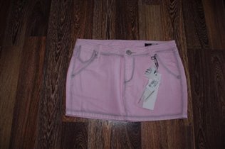 юбка джинс розовая-44росс-1800