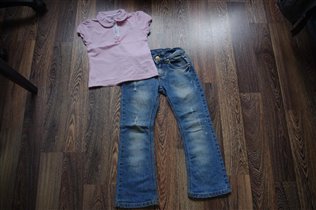 мона лиза джинсы+поло испания-110-900