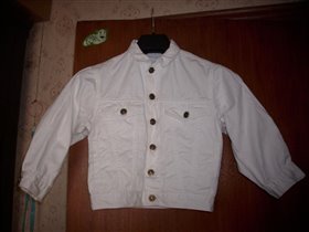 дет.курточка белая джинс.,рост 116