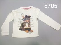 Футболка с длинным рукавом для девочек (W12-5705)