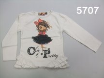 Футболка с длинным рукавом для девочек (W12-5707)