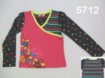 Футболка с длинным рукавом для девочек (W12-5712)