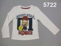 Футболка с длинным рукавом для девочек (W12-5722)