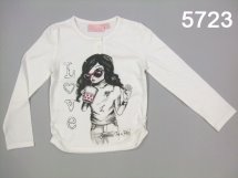 Футболка с длинным рукавом для девочек (W12-5723)
