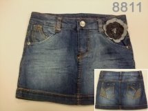 Джинсовая юбка для девочек (W12-8811)