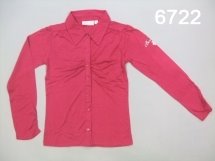 Поло с длинным рукавом для девочек (W12-6722)