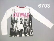 Футболка с длинным рукавом для девочек (W12-6703)