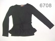 Футболка с длинным рукавом для девочек (W12-6708)