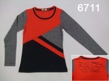 Футболка с длинным рукавом для девочек (W12-6711)