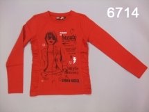 Футболка с длинным рукавом для девочек (W12-6714)