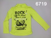 Футболка с длинным рукавом для девочек (W12-6719)