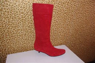 годе сапоги красная замша-39-300