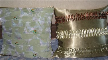 чехлы для подушечек из остатков ткани