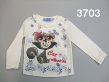 Футболка с длинным рукавом для девочек (W12-3703)