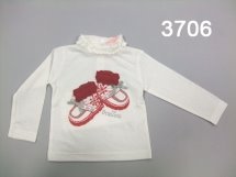 Футболка с длинным рукавом для девочек (W12-3706)