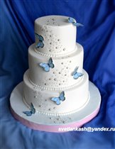 Торт Свадебный с бабочками