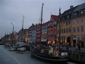 Копенгаген, гавань Nyhavn в марте