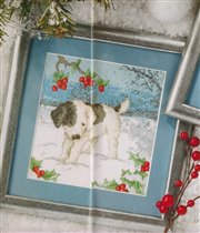 щенок в снегу