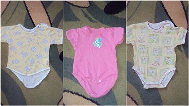 бодики с коротким руковом до 2-х лет