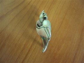 брошка-попугай, 925 проба, 2500р