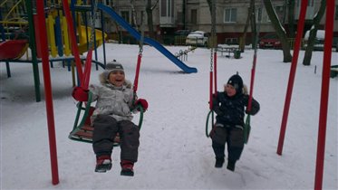 Зима Анютка и Влад