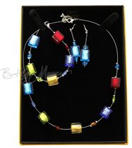 комплект (колье, браслет. серьги) радуга