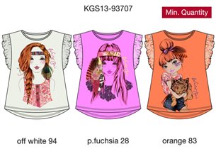 Футболка для девочек (KGS13-93707)