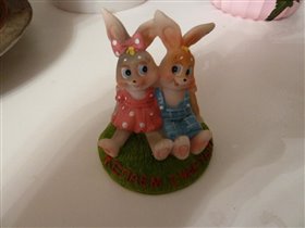 2 влюбленных зайца 'Желаем счастья' (статуэтка )
